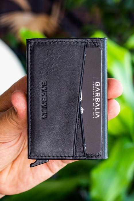 Zoozie Bags Tarjetero Negro 100% Piel Auténtica